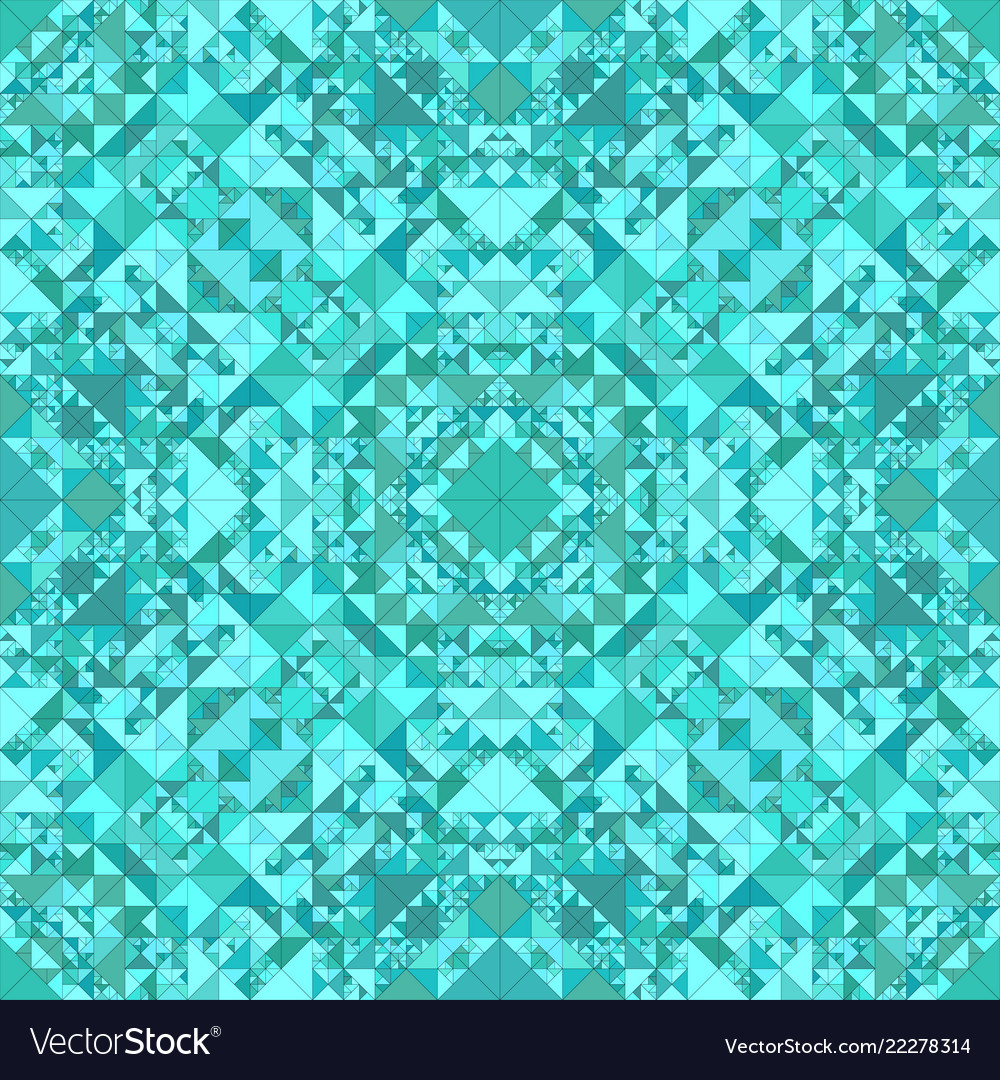 Turquoise seamless kaleidoscope pattern