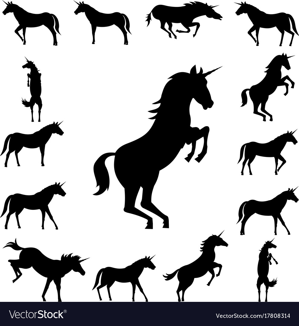 Unicorn Silhouettes Set