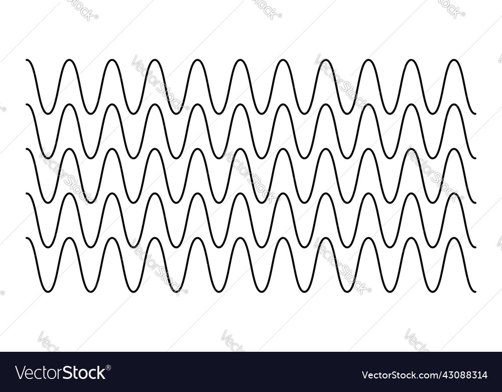 Wavy zig-zag lines stripes design element Vector Image Wavy zig-zag lines stripes design element