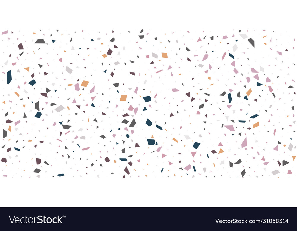 White terrazzo floor tile pattern abstract