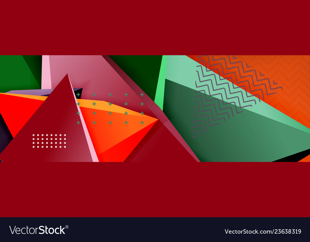 3d triangular minimal abstract background Vector Image 3d triangular minimal abstract background