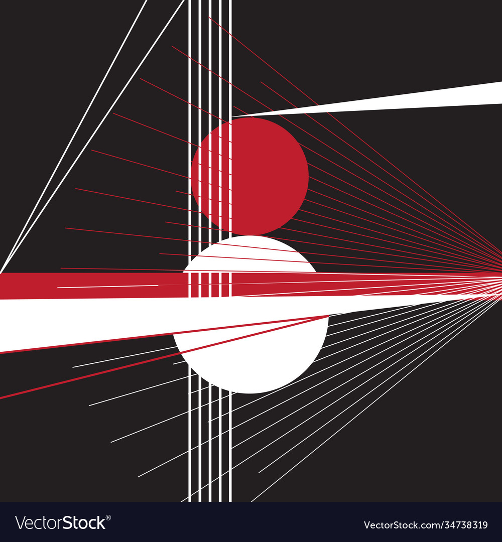 Abstract bright background with geometric objects vector image Abstract bright background with geometric objects