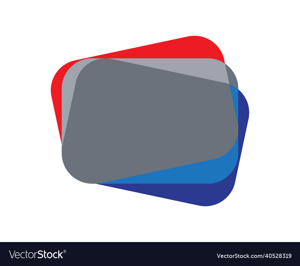 Abstract overlapping colored card vector image Abstract overlapping colored card