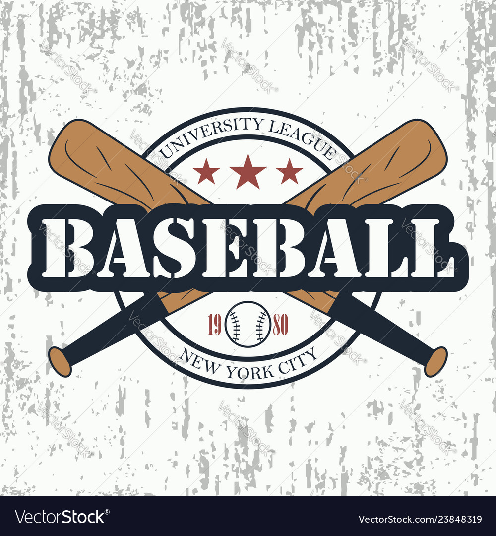 Baseball Grunge Typography Royalty Free Vector Image