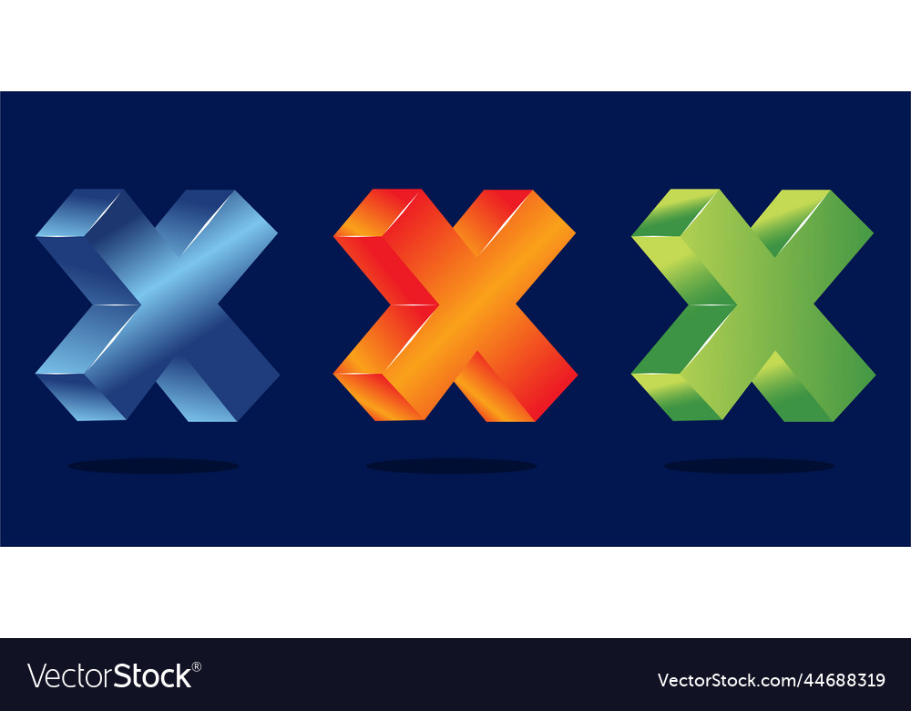 Cross sign element x icon isolated simple mark