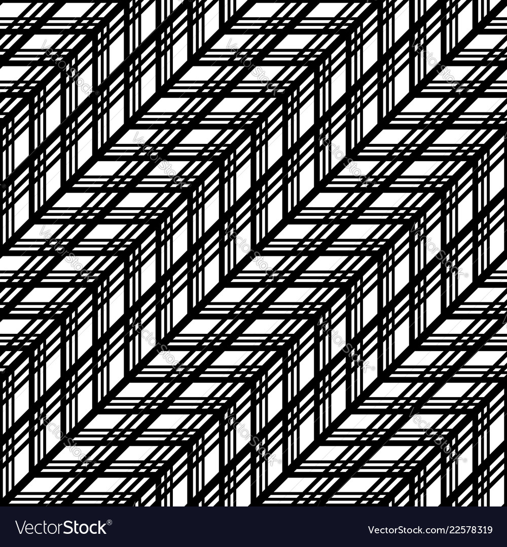Design seamless monochrome zigzag pattern vector image Design seamless monochrome zigzag pattern