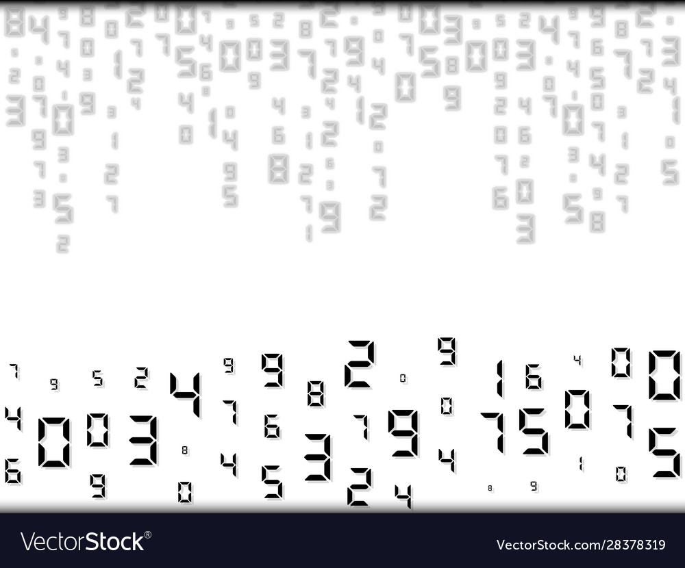 Digital abstract falling code random placement