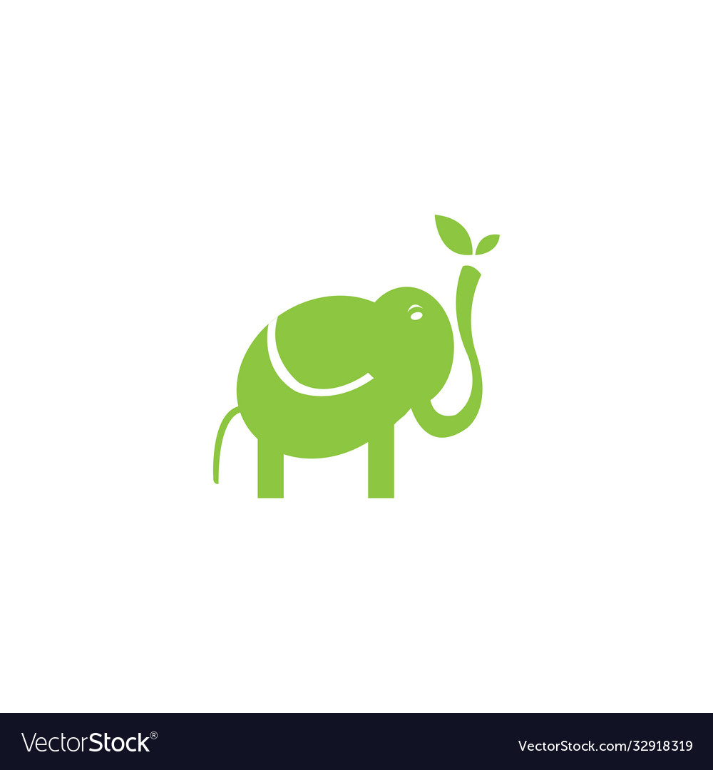Elephant simple color icon design