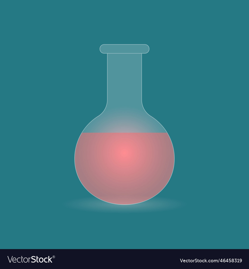 Flask with reagent laboratory glassware Vector Image Flask with reagent laboratory glassware