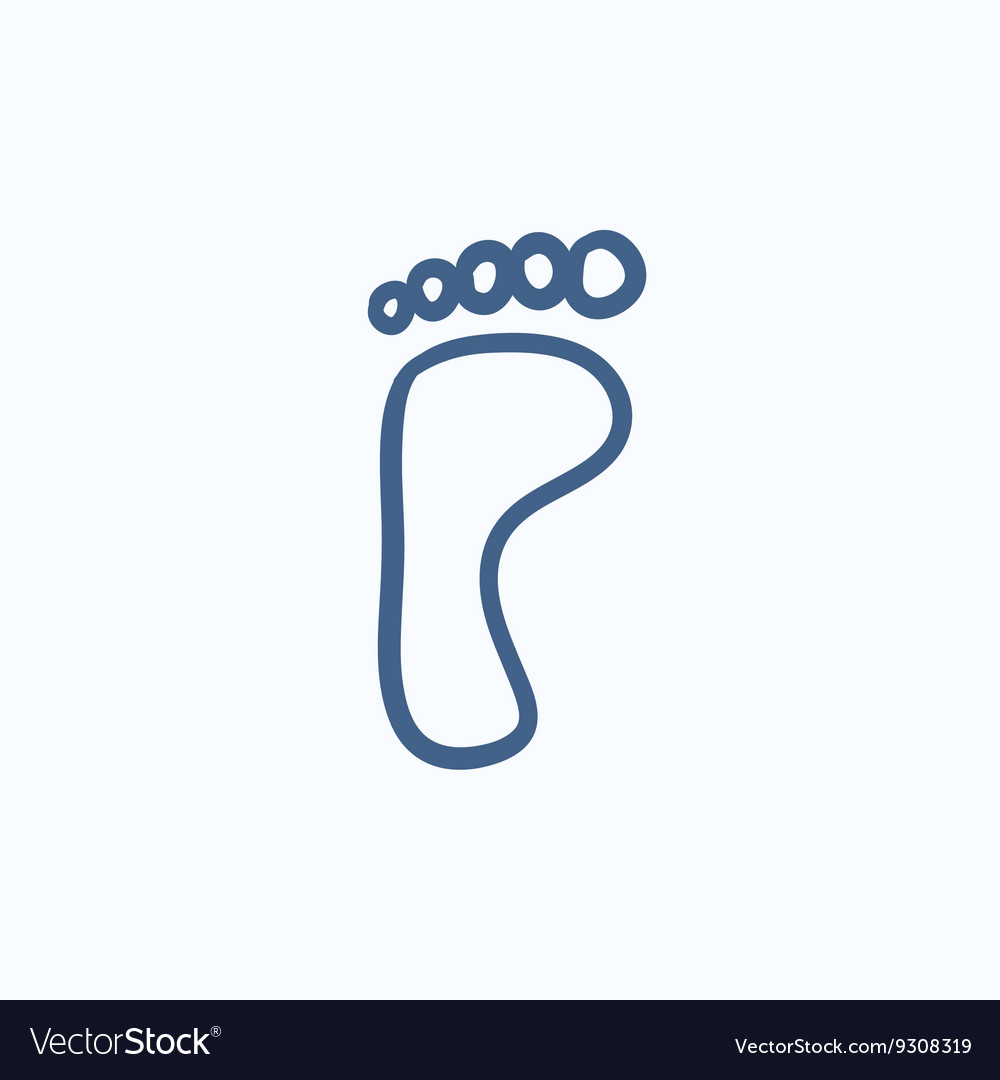 Footprint sketch icon