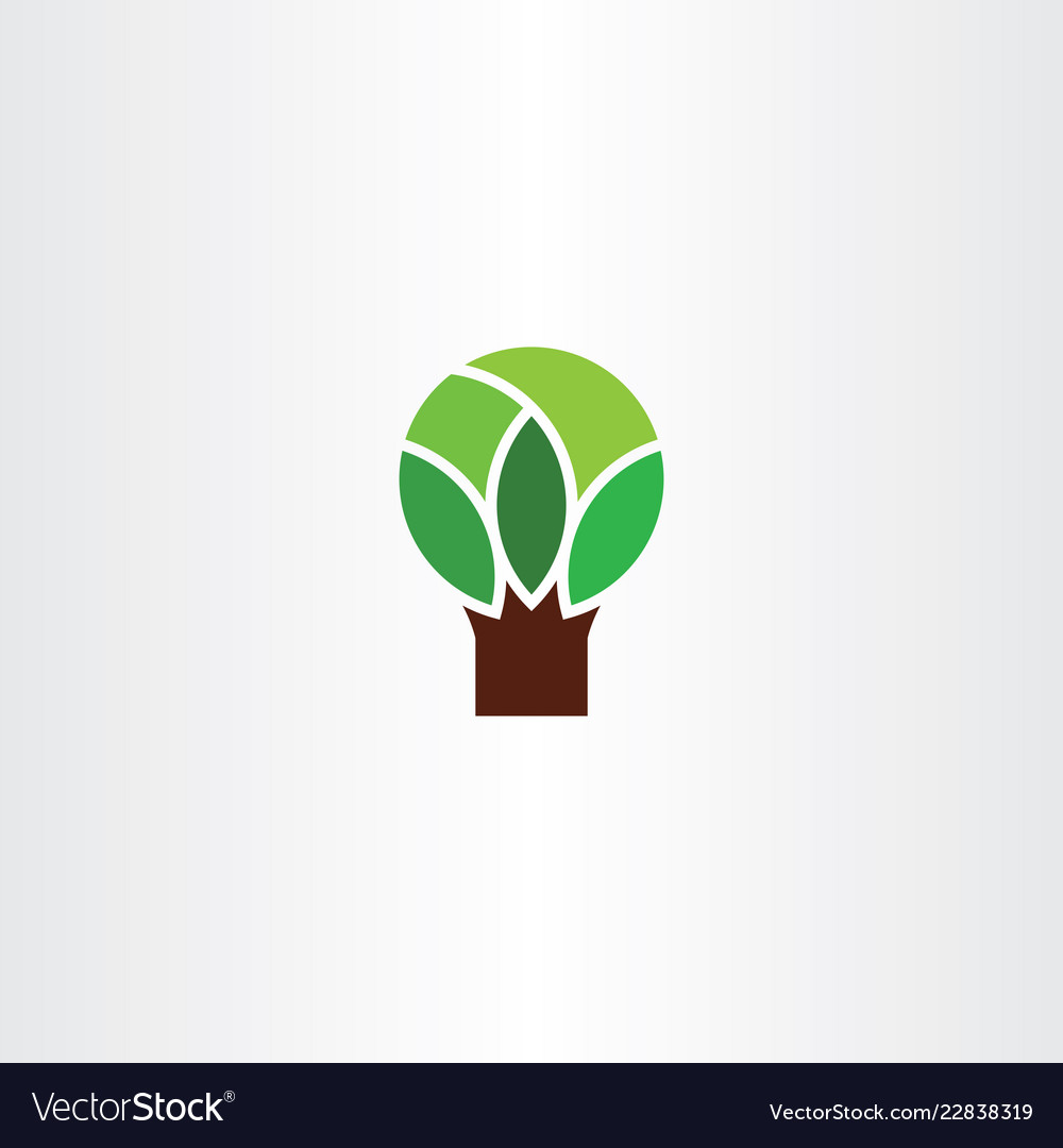 Geometric tree logo symbol icon element