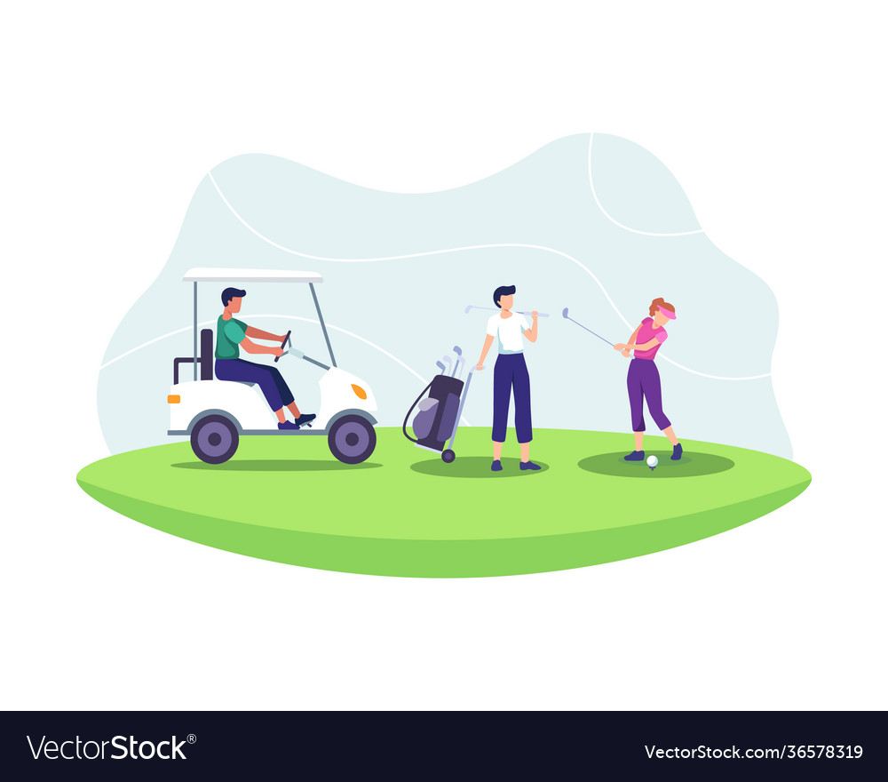 Golf sport concept vector image Golf sport concept