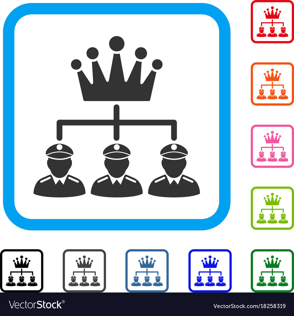 Monarchy structure framed icon