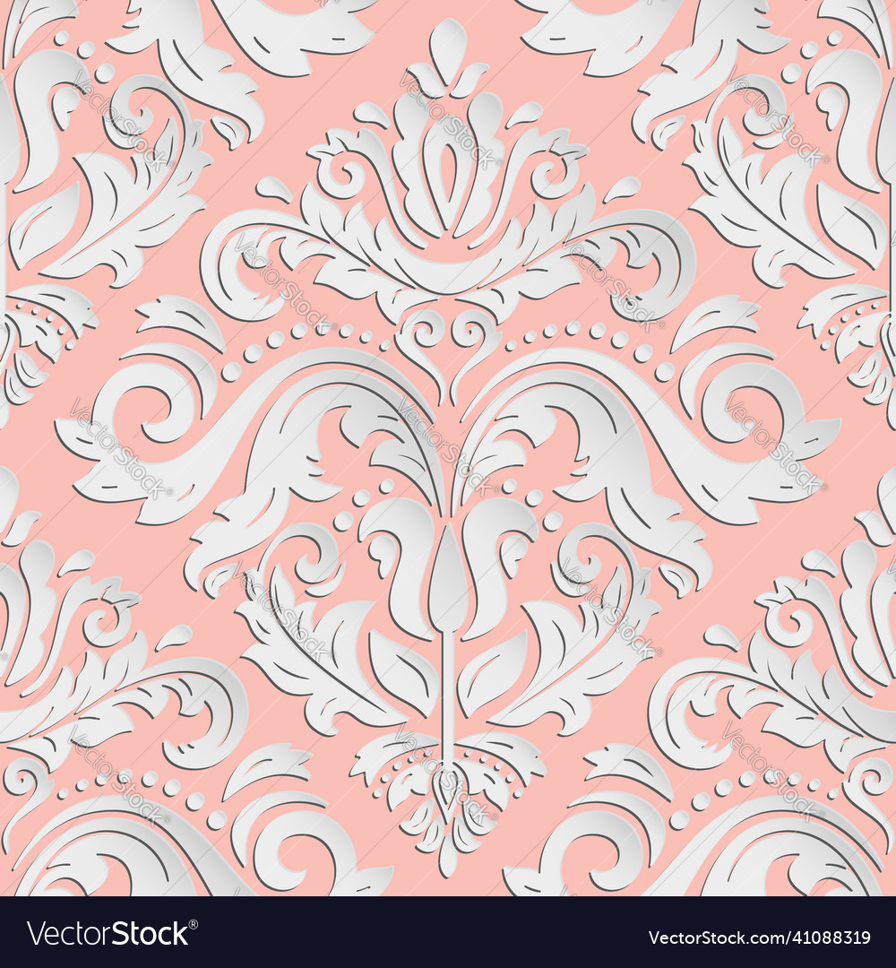 Seamless pattern with 3d classic elements vector image Seamless pattern with 3d classic elements