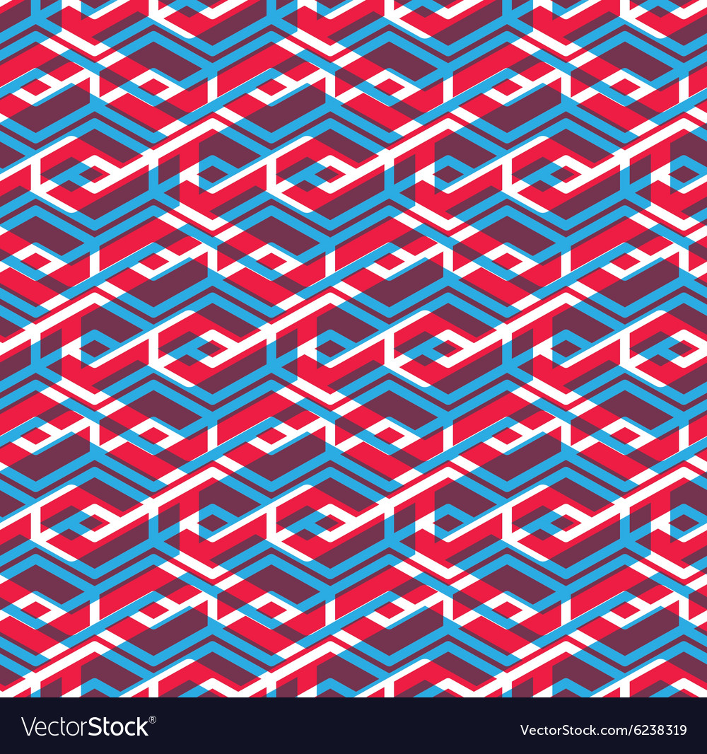 Seamless pattern with parallel intertwine rhombs