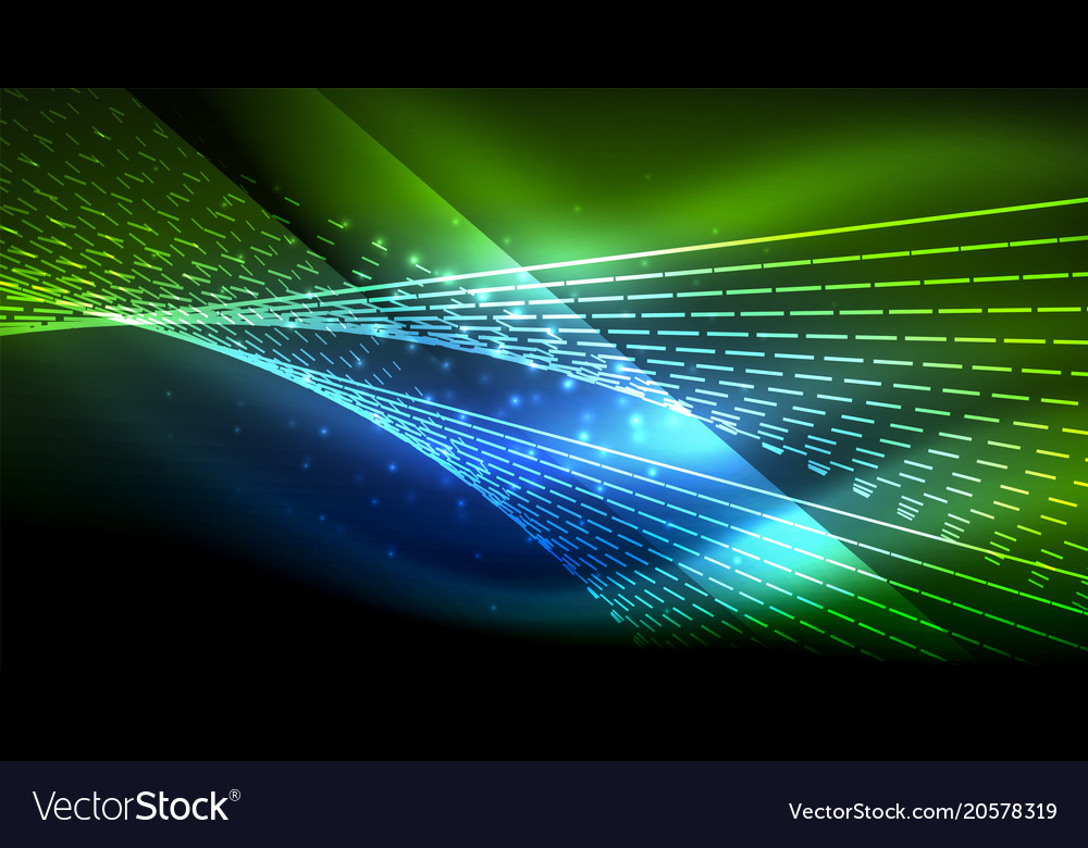 Smooth light effect straight lines on glowing