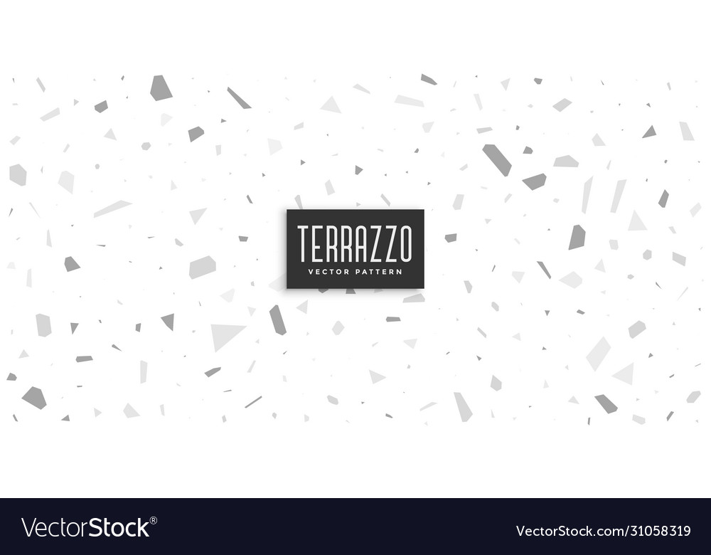 Soft whte and gray terrazzo pattern background