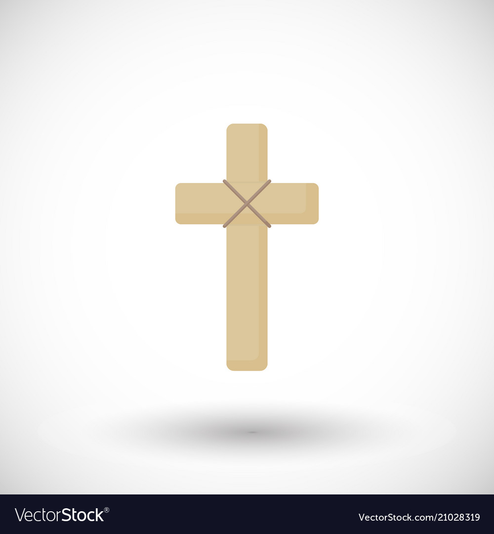 Holz Kreuz flache Ikone vector image Holz Kreuz flache Ikone
