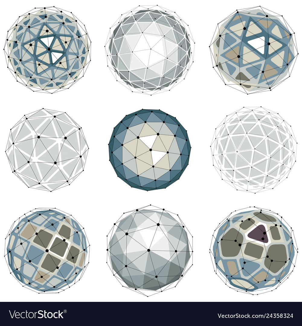 3D Wireframe Spherical Objects
