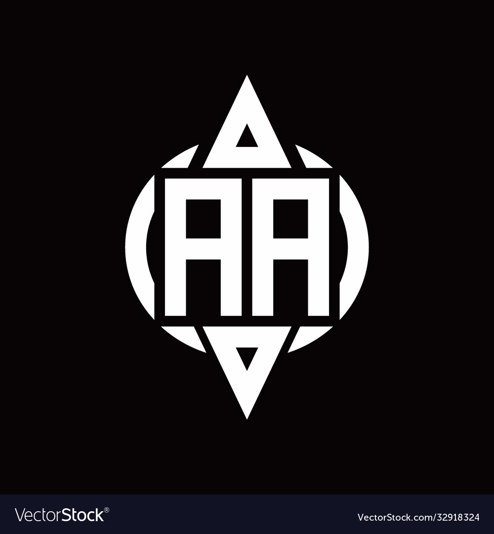 Aa logo with circle rounded combine triangle top