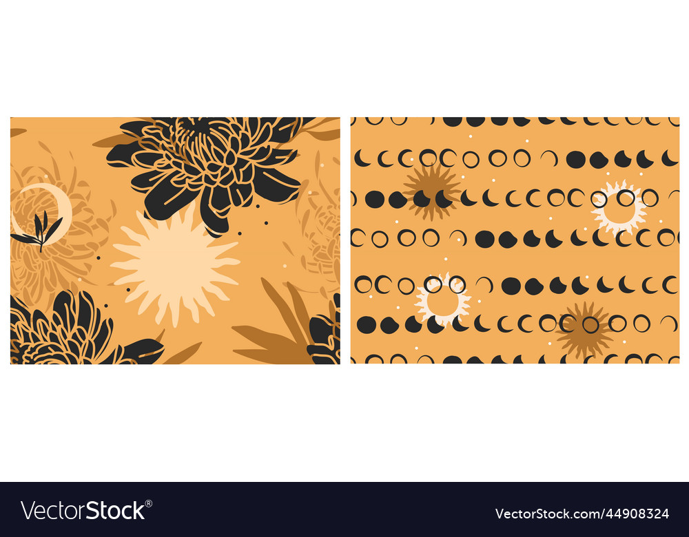 Abstract seamless patterns set vector image Abstract seamless patterns set
