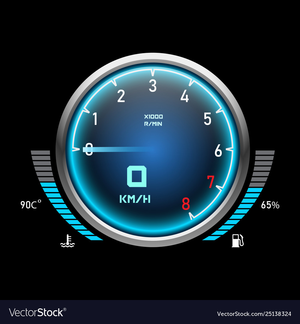 Auto speedometer or car tachometer motorcycle Vector Image