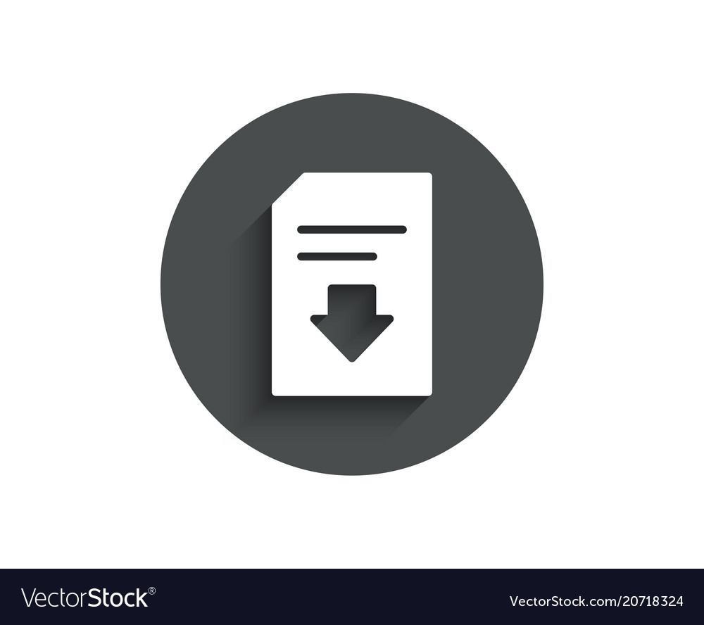 Download document simple icon file sign