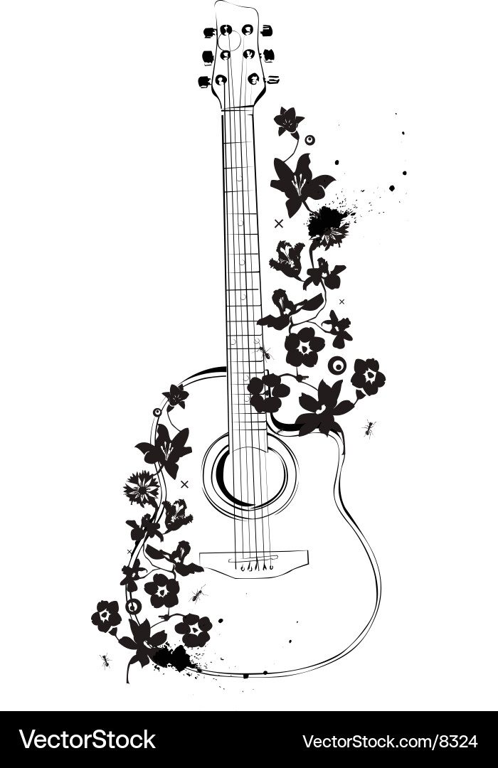 Guitar Royalty Free Vector Image - VectorStock