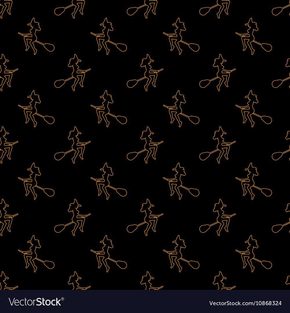 Halloween different linear seamless pattern