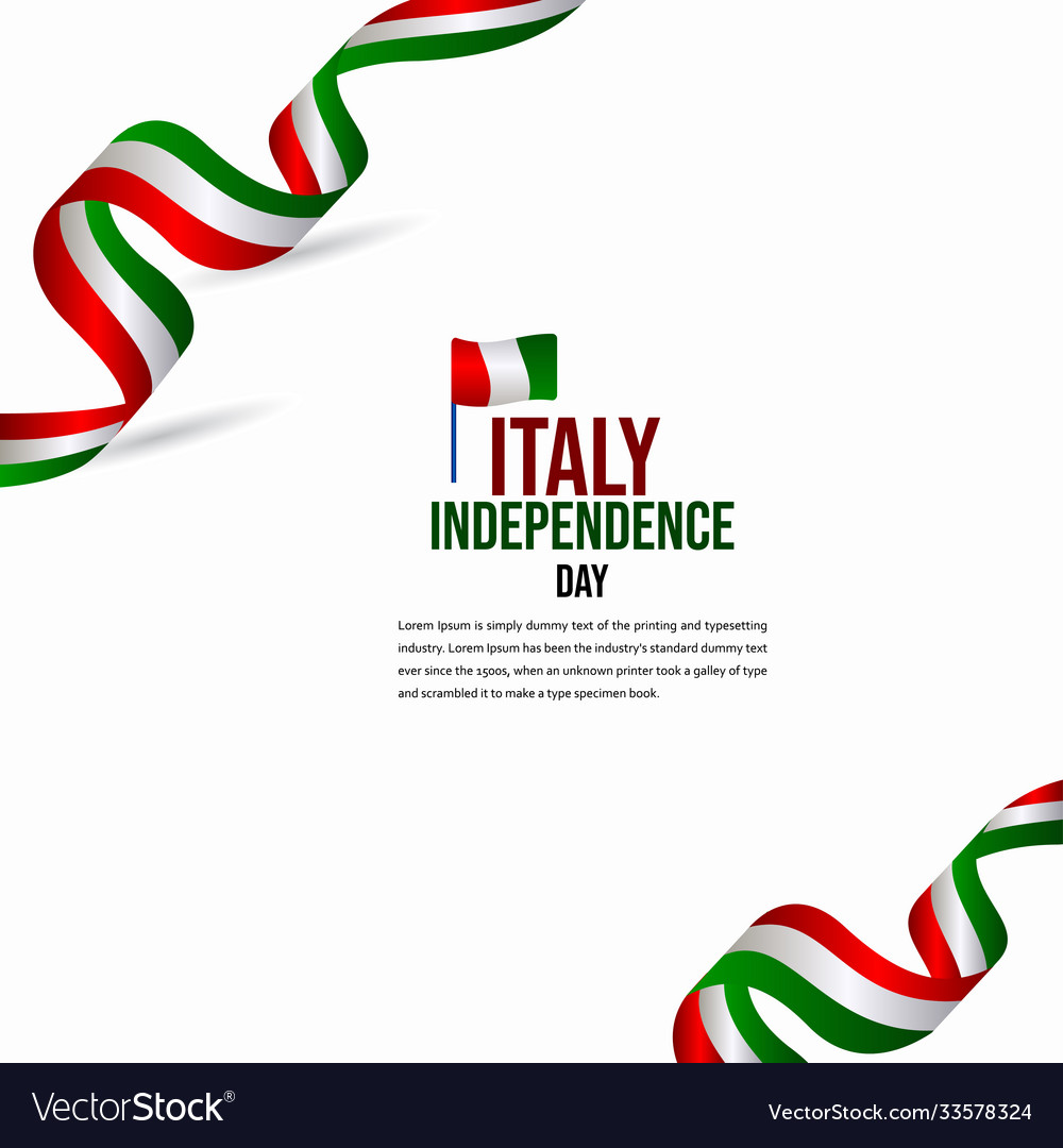 Happy italy independence day celebration template