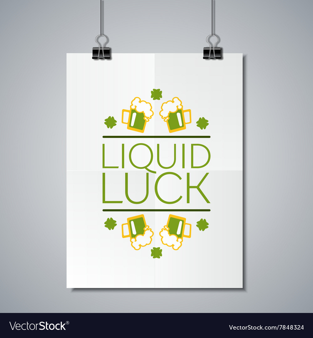 poster mockup template with lettering element vector image