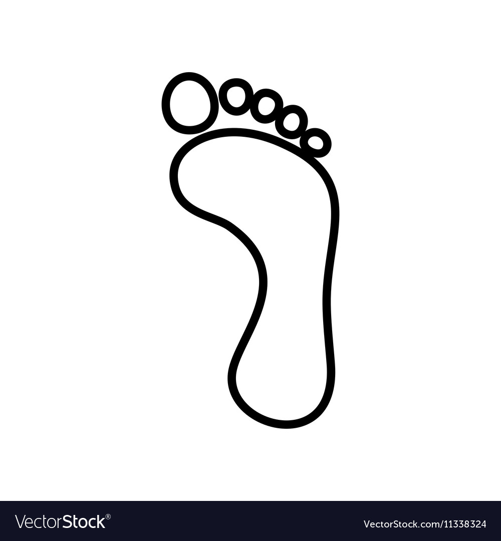 Prints of human feet Royalty Free Vector Image