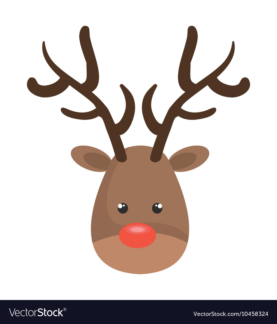 Reindeer christmas character icon