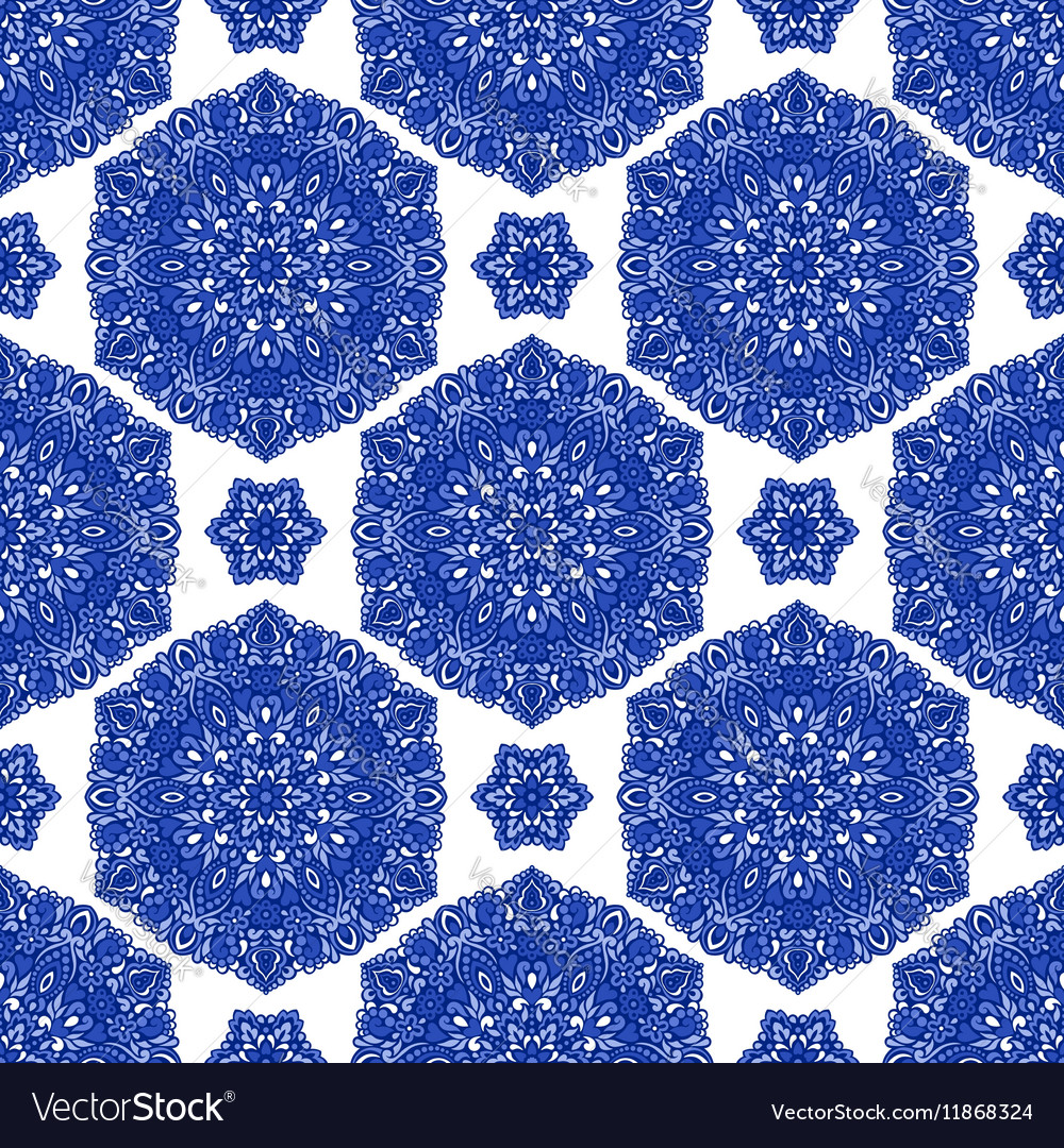 Seamless background with abstract ethnic pattern
