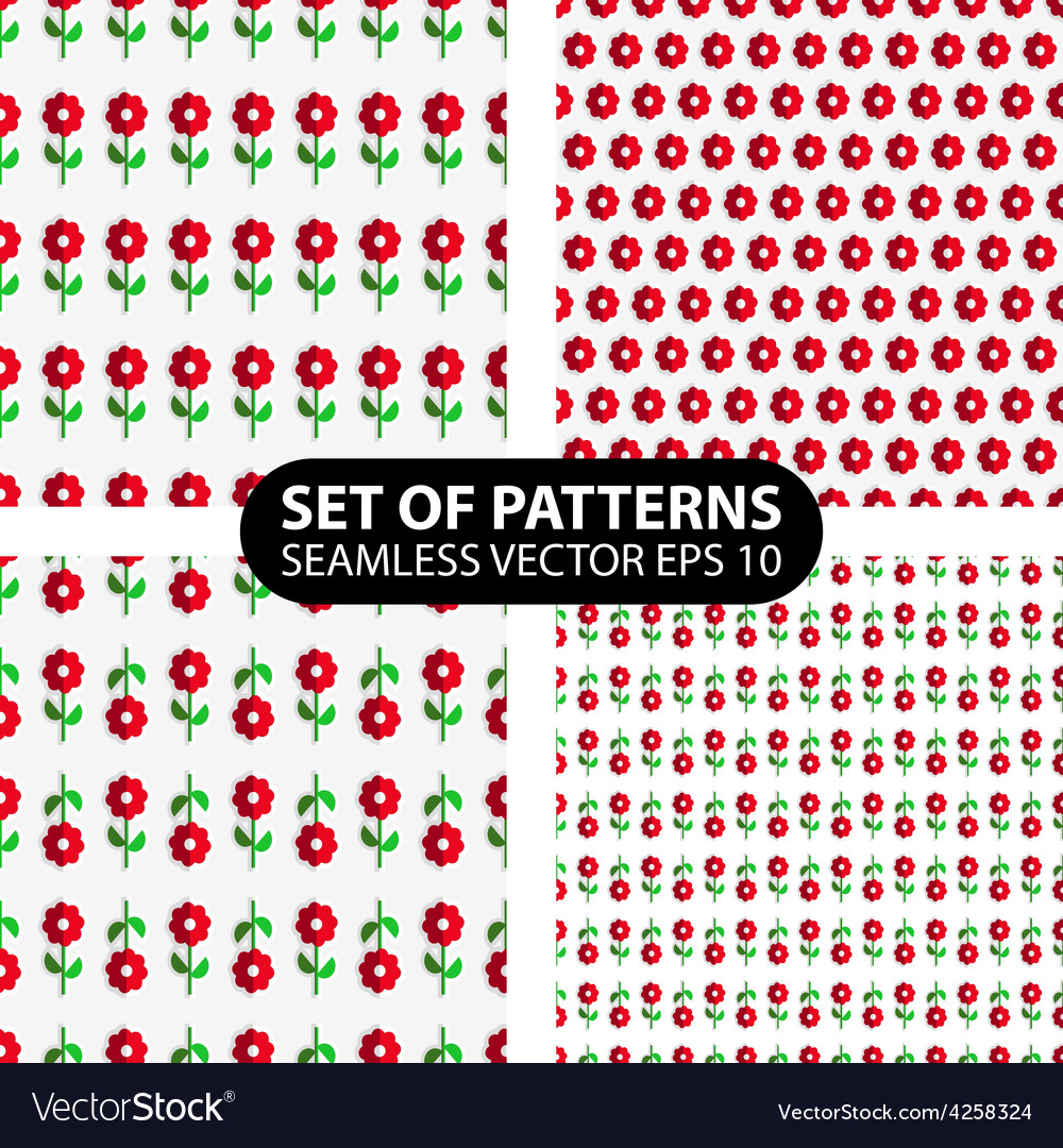 Set of 4 seamless patterns