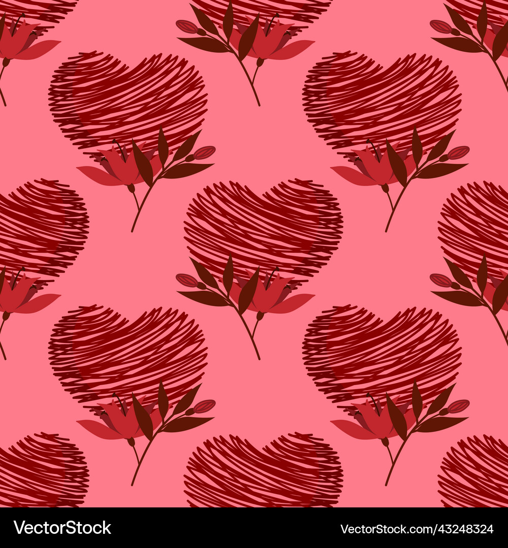 Valentines day seamless pattern Royalty Free Vector Image