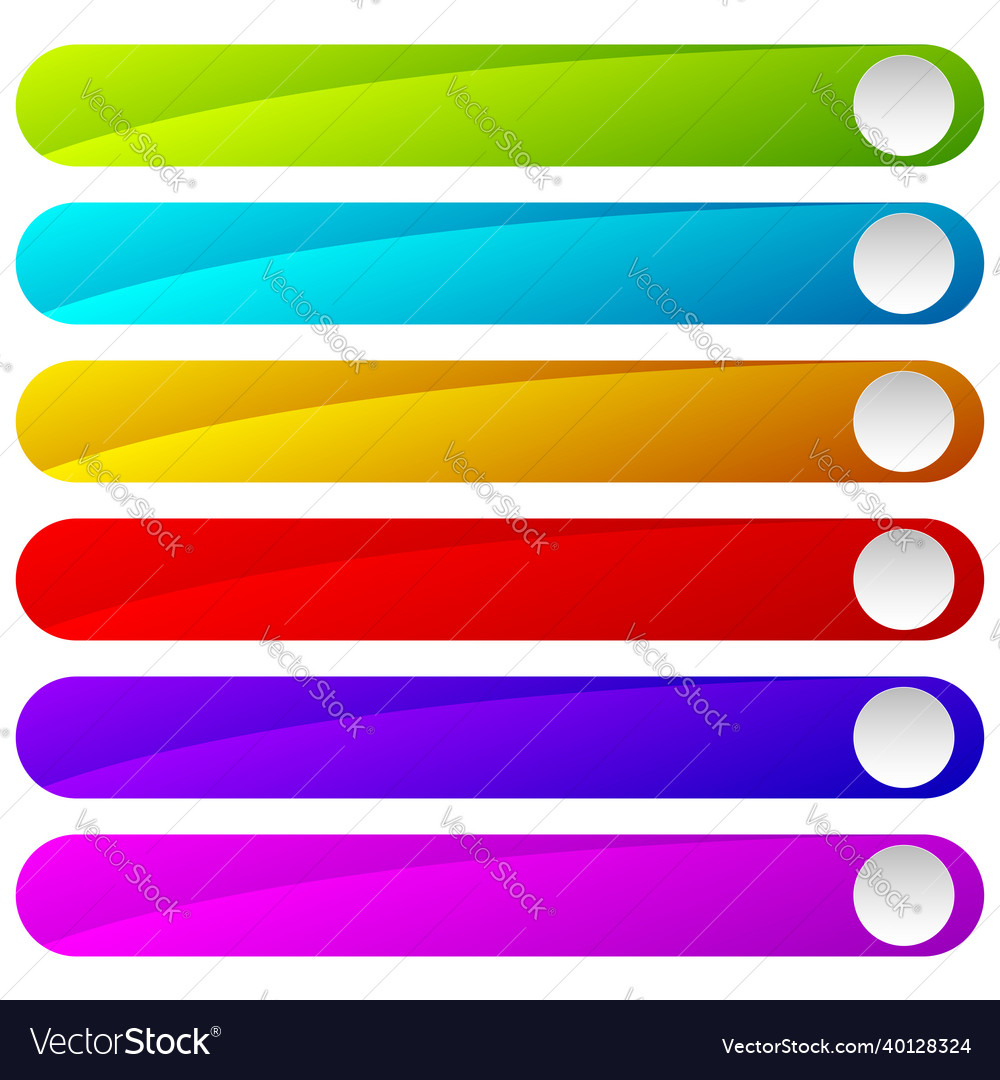 Web button banner plaque bar design element