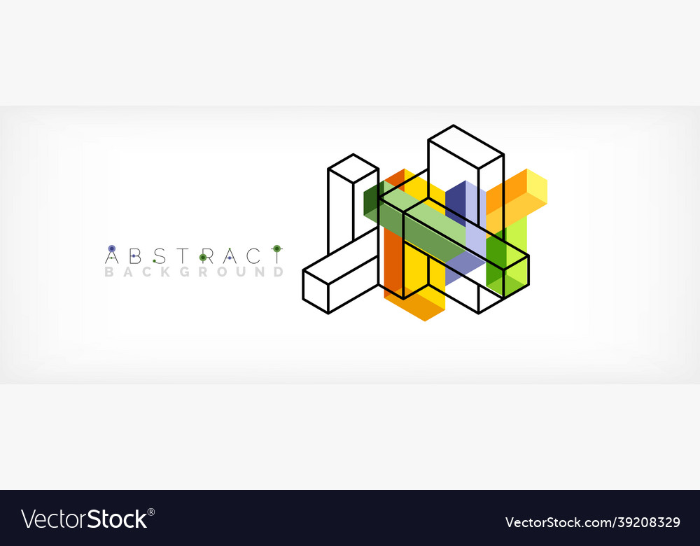 Abstract background 3d cubes cubic elements vector image Abstract background 3d cubes cubic elements