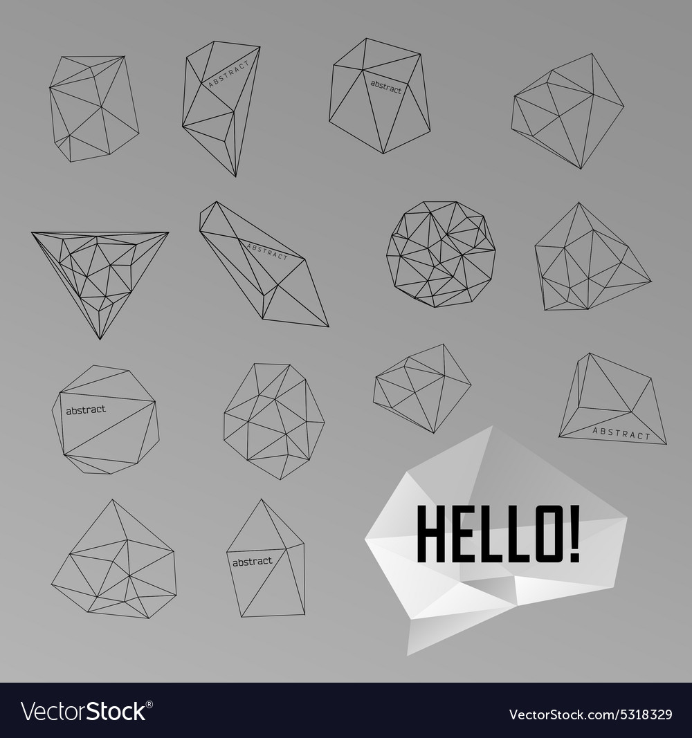 Abstract modern background with polygons design vector image Abstract modern background with polygons design