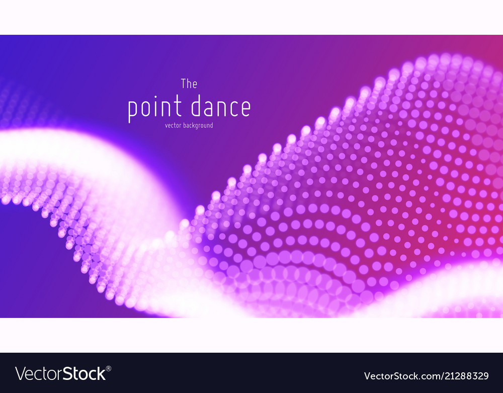 Abstrakte violette Teilchenwellenpunkte Array vector image Abstrakte violette Teilchenwellenpunkte Array