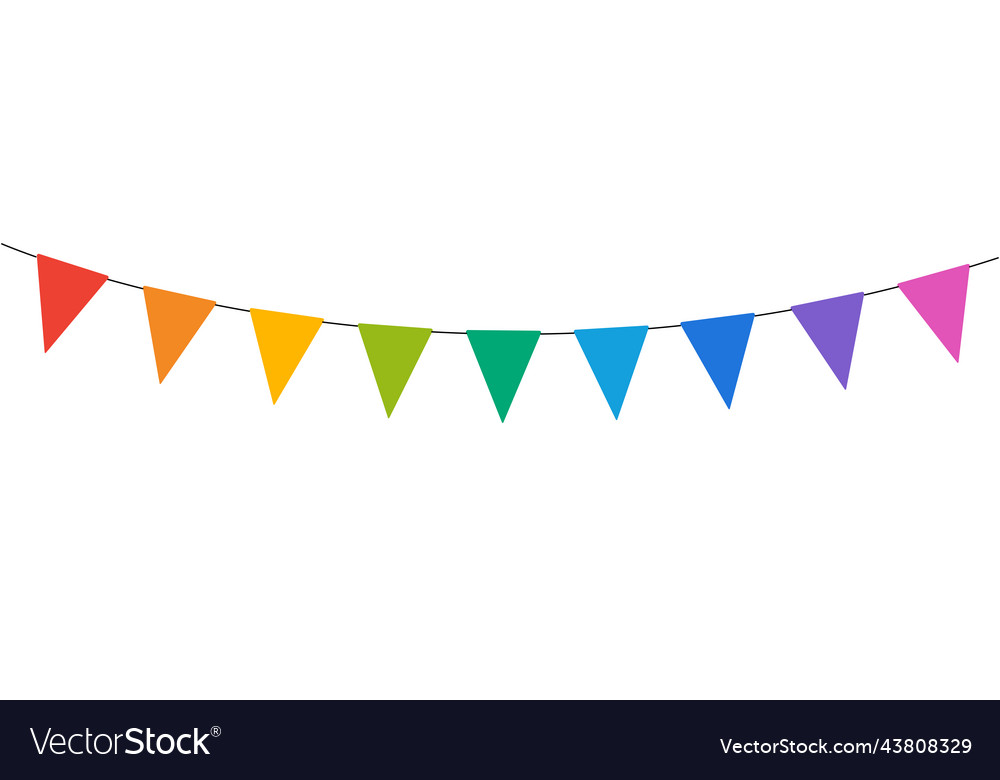 Carnival garland birthday party decoration Vector Image