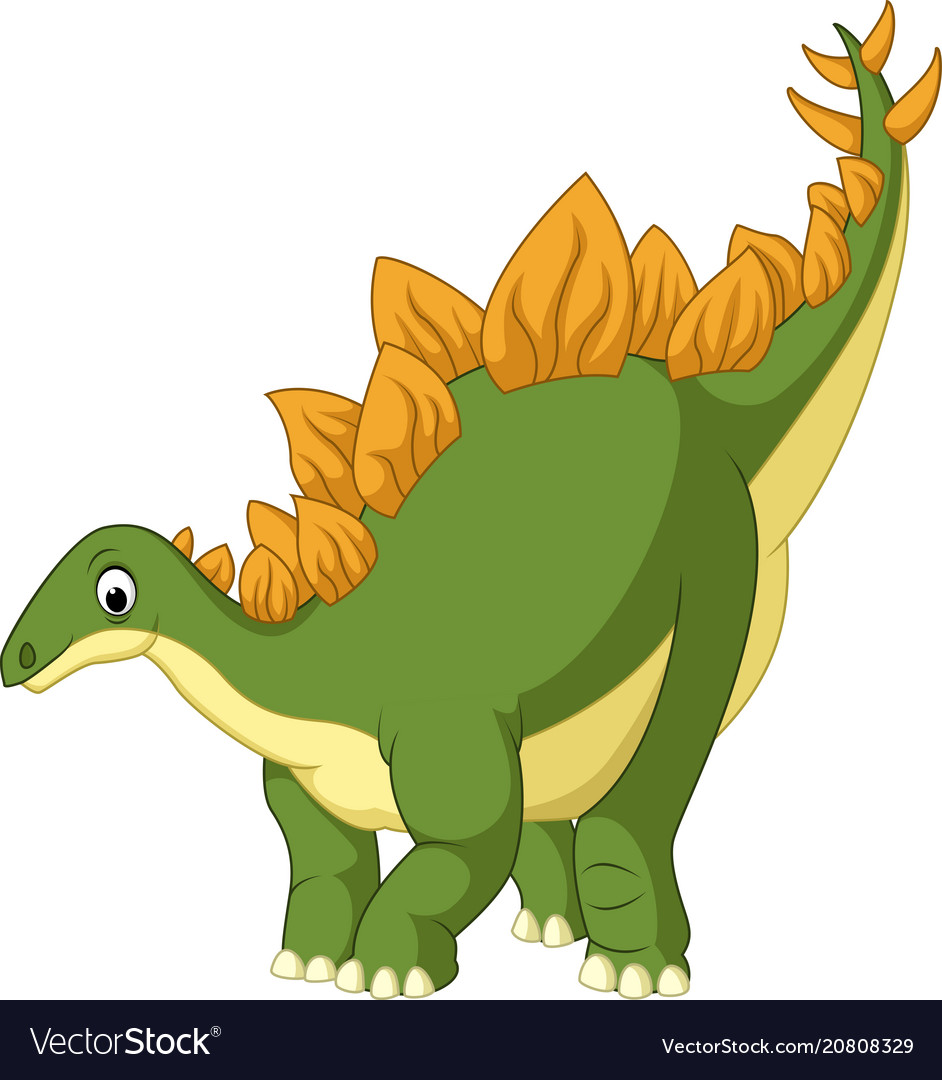 Cartoon stegosaurus