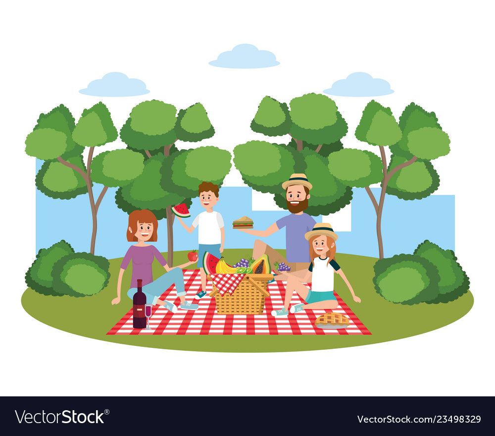 Familie auf dem Picknick