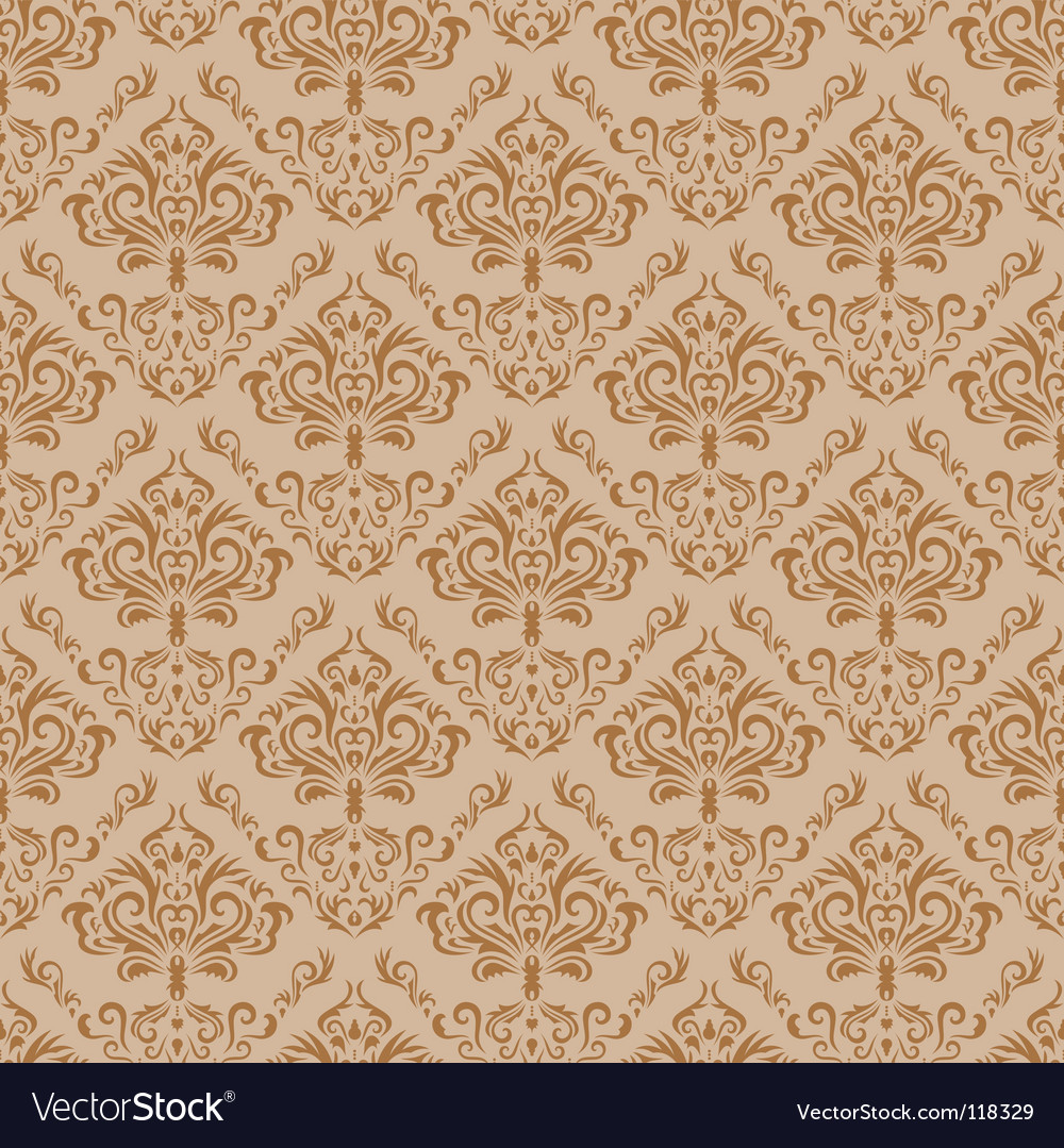 Floral wallpaper pattern Royalty Free Vector Image