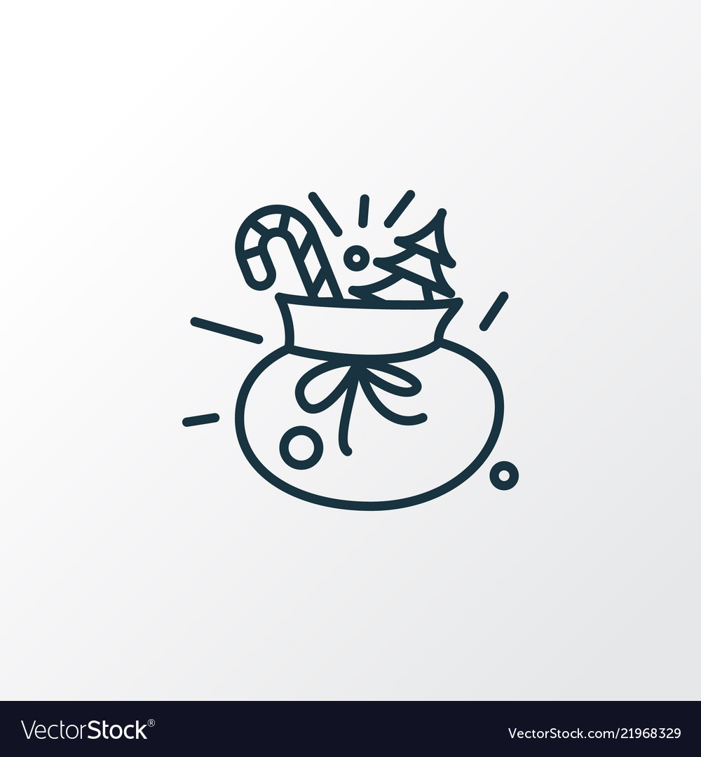 Gift sack icon line symbol premium quality