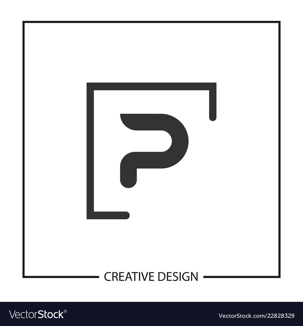 Initial letter p logo template design