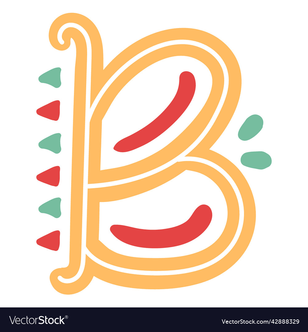 Mexican letter abc b icon high quality