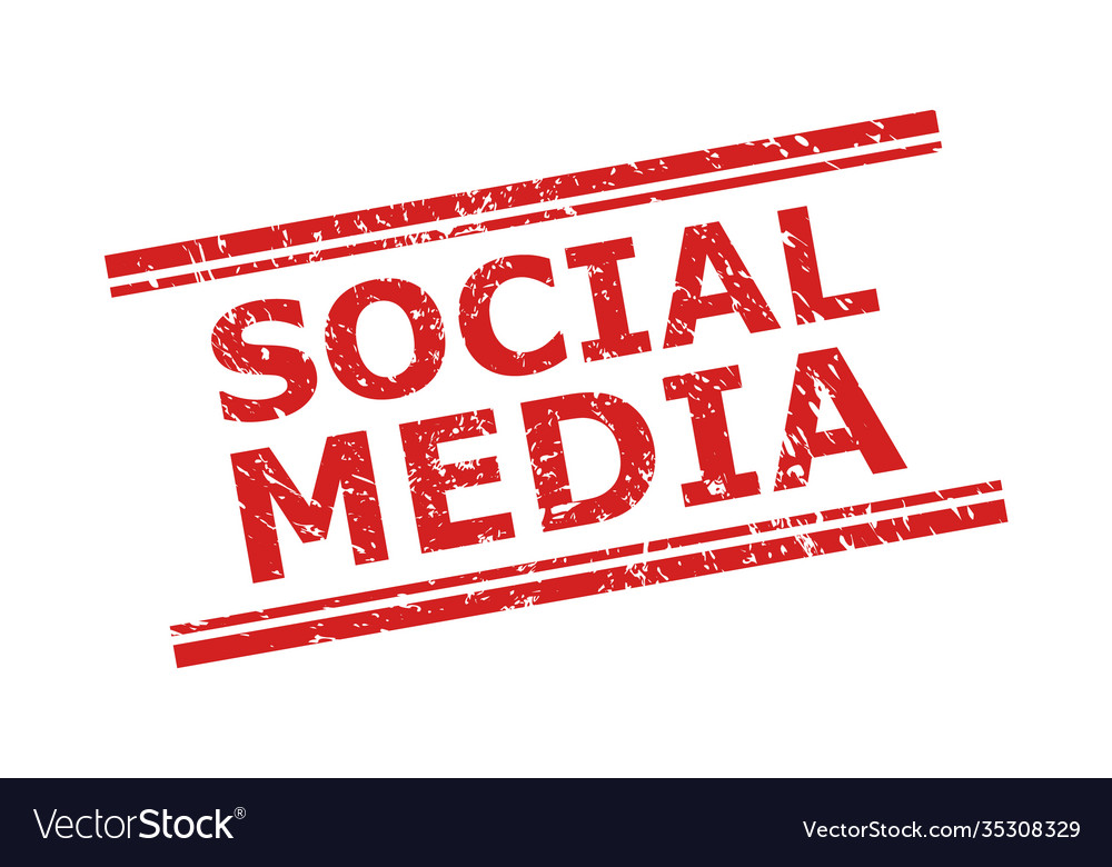 Social media seal with distress surface and double