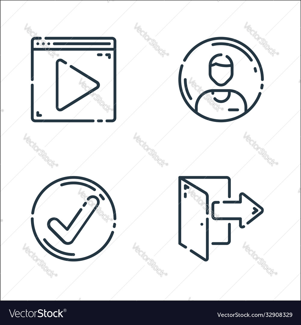 User interface line icons linear set quality
