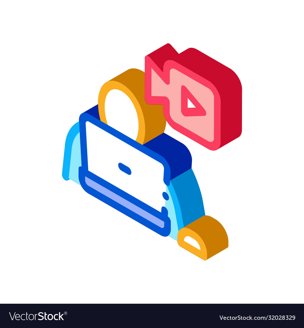 Video operator isometric icon